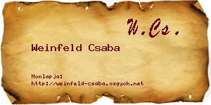 Weinfeld Csaba névjegykártya